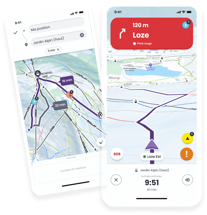Illustration de l'application Skiif