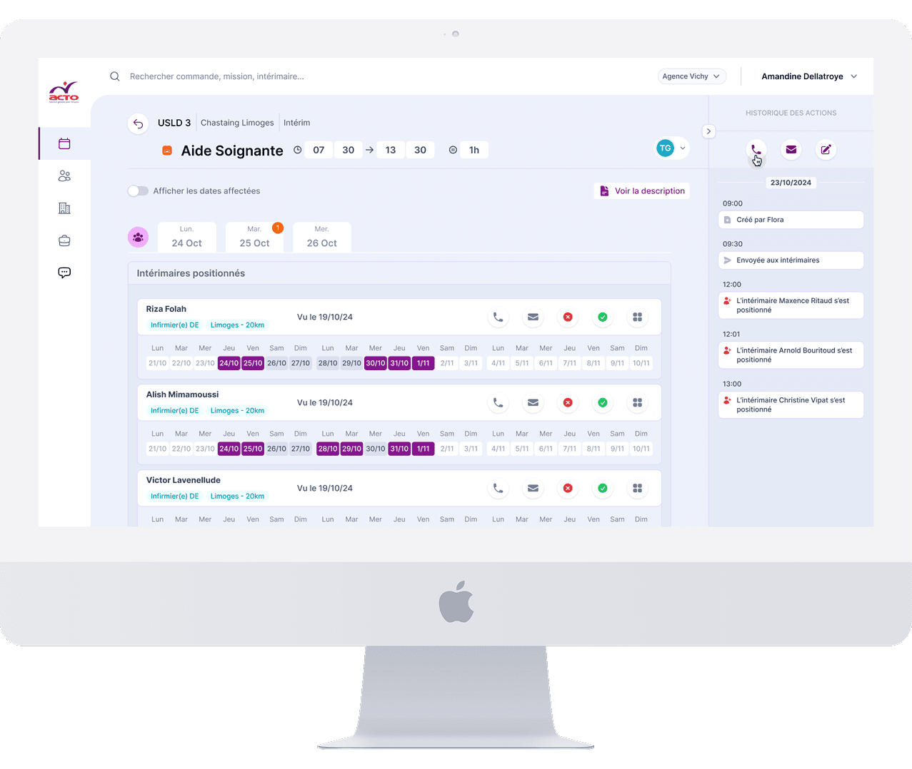 Mockup web de Acto